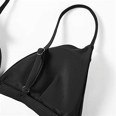 SUUKSESS Women High Waisted High Cut Bikini Set Sexy Triangle Two Piece Swimsuits Beachwear