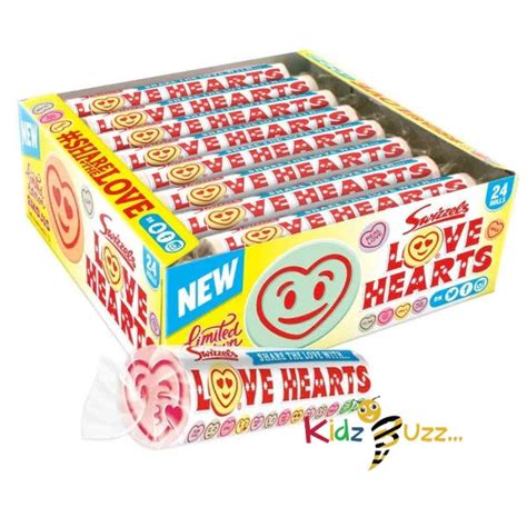 Swizzels Giant Love Heart Rolls 39g X 24 Kidzbuzzz