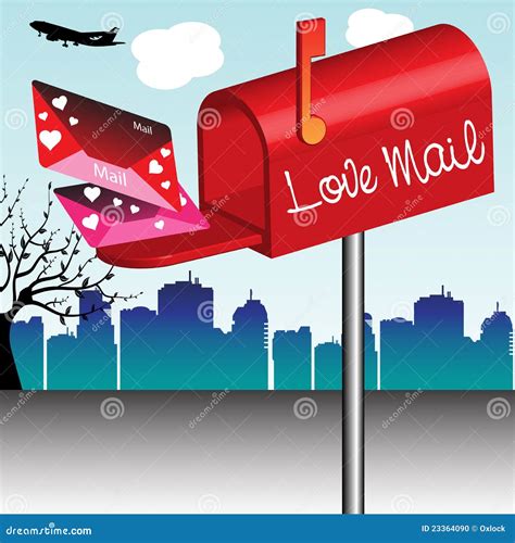 Correo Del Amor Ilustración Del Vector Ilustración De Fondo 23364090