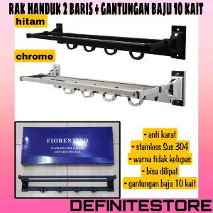 Jual RAK HANDUK STAINLESS SUS 304 DUA BARIS GANTUNGAN BAJU KAPSTOK 4