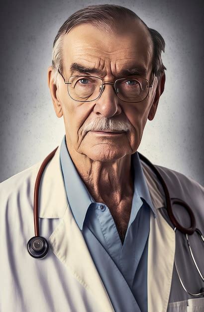 Premium AI Image | Generative AI illustration of caucasian old doctor ...