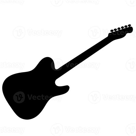 Guitar Silhouette Outline 23589596 Png