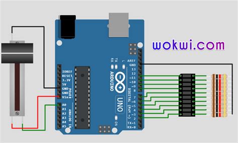 Arduino Simulator Led Bar Graph Project Wokwi Simulator Hackster Io