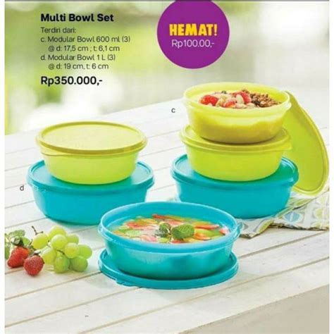 Jual Modular Bowl Set Tupperware 6 Multi Bowl Set Tupperware 6