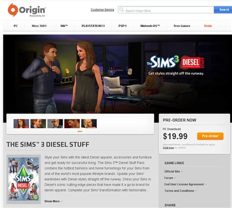 Pre Order The Sims 3 Diesel On Origin Simsvip