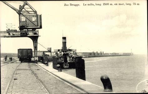 Ansichtskarte Postkarte Zeebrugge Westflandern Le Mole Akpool De