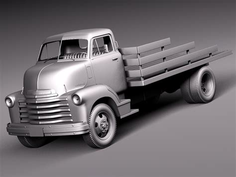 Chevrolet Coe Truck 1950 3d Model Obj 3ds Fbx C4d Lwo Lw Lws