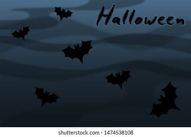 Happy Halloween Wallpaper Black Bats Vector Stock Vector (Royalty Free ...