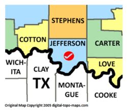 Jefferson County Oklahoma Map - Fancie Shandeigh