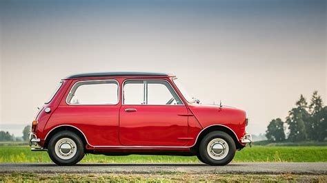 Mini Morris Mini Cooper S Car Old Car Red Car Sedan Hd Wallpaper