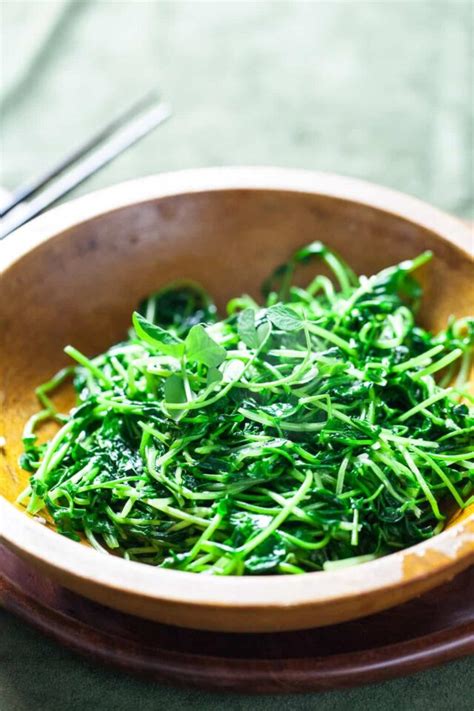 Chinese Stir Fried Pea Shoots • Steamy Kitchen Recipes