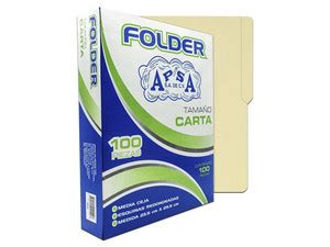 Folder APSA L10FC de Tamaño Carta Color Crema Paquete con 100 piezas