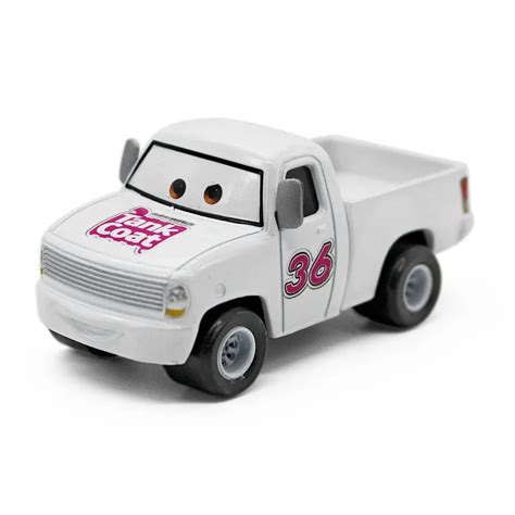 Disney Pixar Cars White No.36 "Tank Coat" Metal Pickup Truck Diecast ...