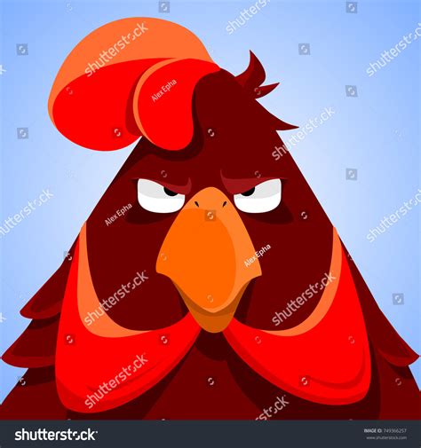 Angry Chicken Cute Avatar Poultry Vector Stock Vector (Royalty Free ...