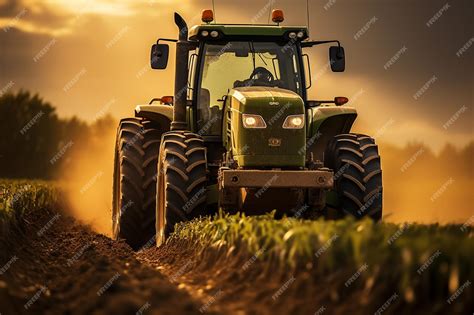 Premium AI Image | tractor in agriculture tractor for farming machine ...