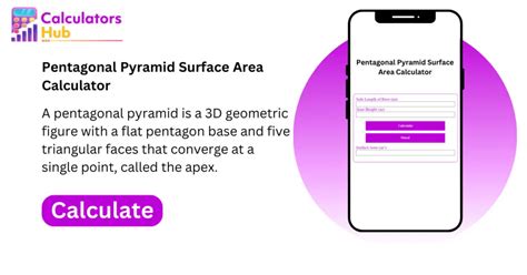 Pentagonal Pyramid Surface Area Calculator Online