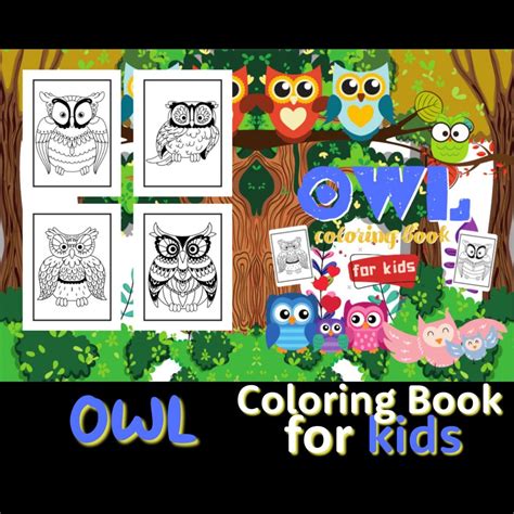 Owl Coloring Book Pages for Kids - Boutique Printables