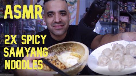 Asmr Samyang X2 Spicy Noodles And Soup Dumplings Youtube