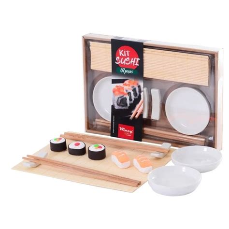 Conjunto Kit para Sushi Sashimi Comida Japonesa 7 Peças no Shoptime