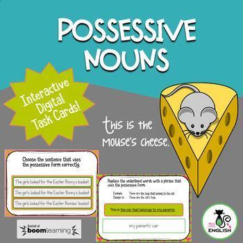 Possessive Nouns Digital Task Cards Boom Cards Singular And Plural