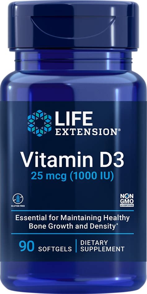 Life Extension Vitamin D Iu Softgels Vitacost