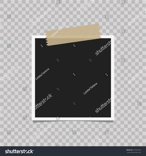 Retro Realistic Vector Photo Frame Placed Stock Vector Royalty Free