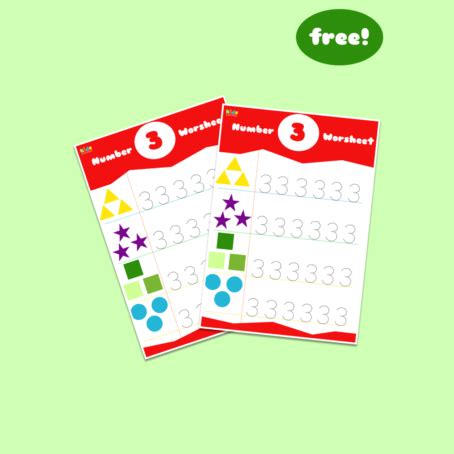 number  tracing worksheet kids printables