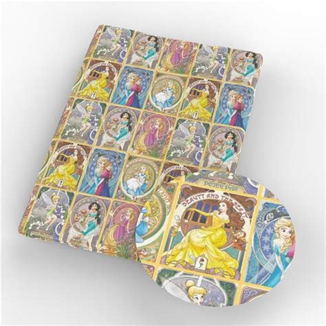 Disney Princesses Cotton Fabric Half A Yard Cotton Etsy