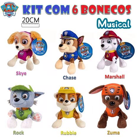 Patrulha Canina Kit Bonecos De Pel Cia Brinquedo Musical Mercado Livre