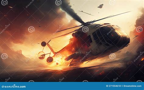 Crash of helicopter stock illustration. Illustration of soldiers ...