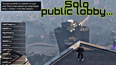 How To Get A Solo Public Lobby On Pc In Gta Online Youtube