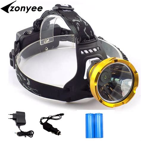 Zonyee Powerful Led Headlamp Headlight Rechargeable Head Flashlight