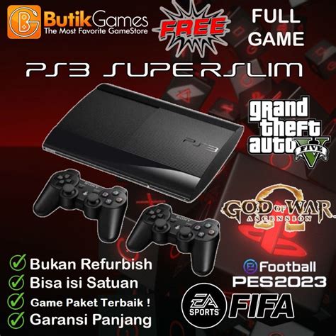 Jual Sony PS3 Superslim Super Slim CFW OFW HFW 160GB 500GB Full Game