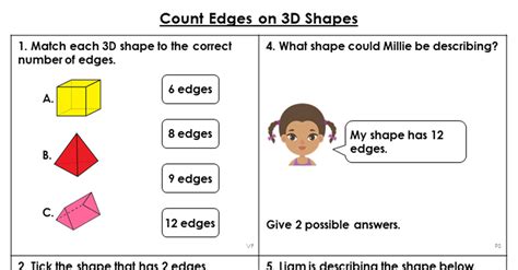 Year 2 Count Edges On 3d Shapes Lesson Classroom Secrets Classroom Secrets