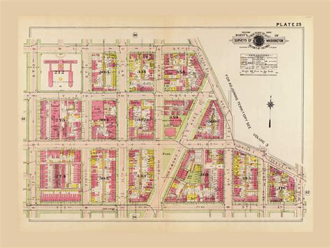 Plate 25, Children's Hospital - Washington DC 1919 Atlas Old Map ...