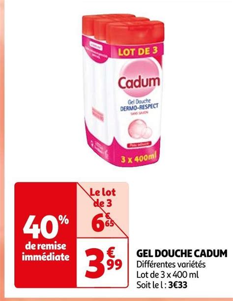 Promo Cadum gel douche chez Auchan Supermarché