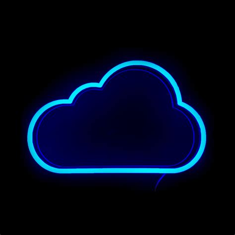 Xiyunte Cloud Neon Sign Blue Cloud Signs For Wall Decor Battery Or Usb