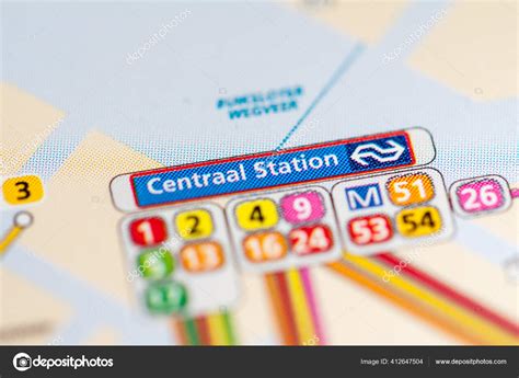 Central Station Amsterdam Metro Map Stock Photo by ...