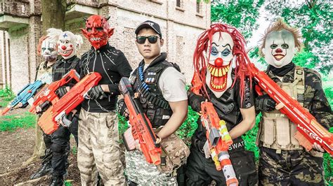 LTT Films Warriors Black Man Nerf Guns Fight Criminal Group Tiger