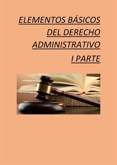 Elementos B Sicos Del Derecho Administrativo By Elena Rosas Mu Oz Issuu