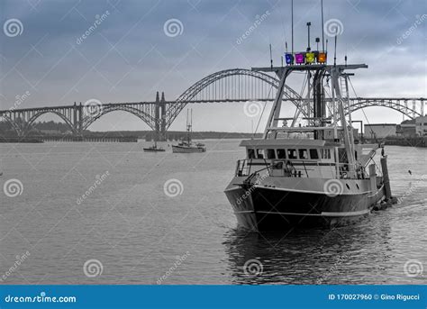 Fishing Vessel Returning To Port Newport Or Stock Photo Image Of