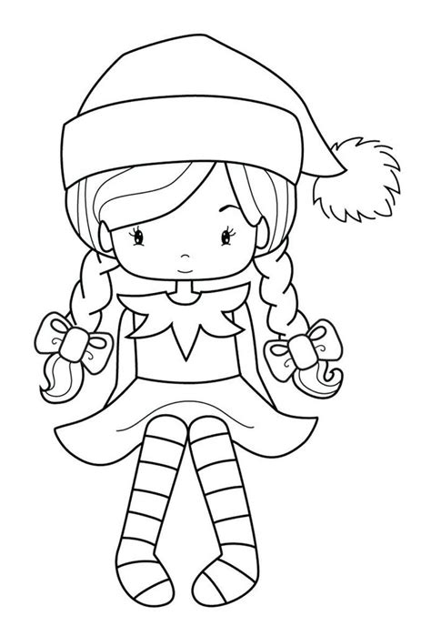 Free Christmas Elves Coloring Pages