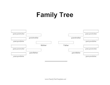 4 Generation Plain Family Tree Template