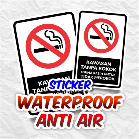 Jual Sticker No Smoking Dilarang Merokok Kawasan Tanpa Rokok Terima