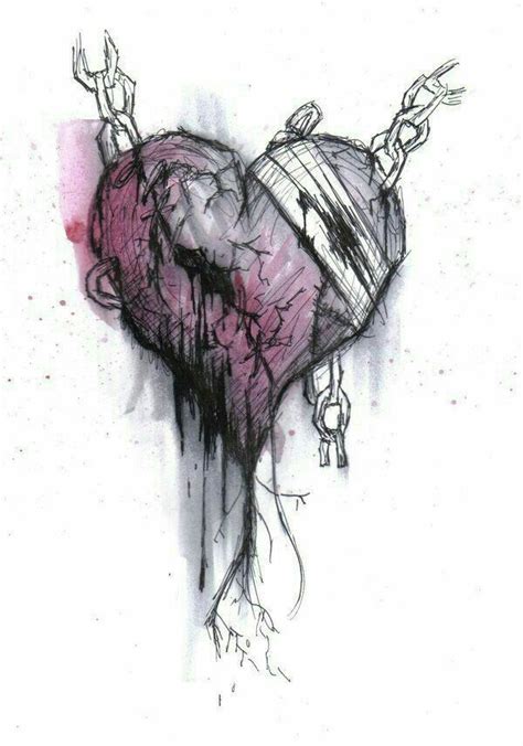 Pin By Carissa Nester On Expressive Art Therapy Heart Drawing Broken