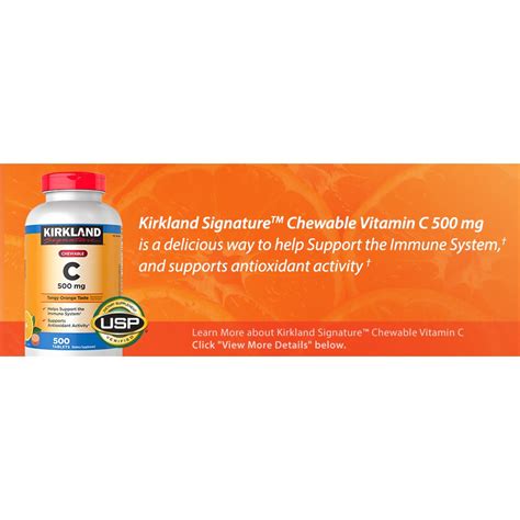 Viên Nhai Vitamin C 500mg Kirkland Signature 500 Viên