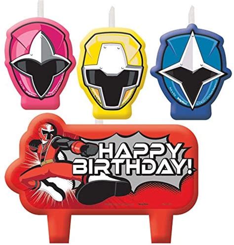 Amscan Power Rangers Ninja Steel Candle Set Multi Color One Size