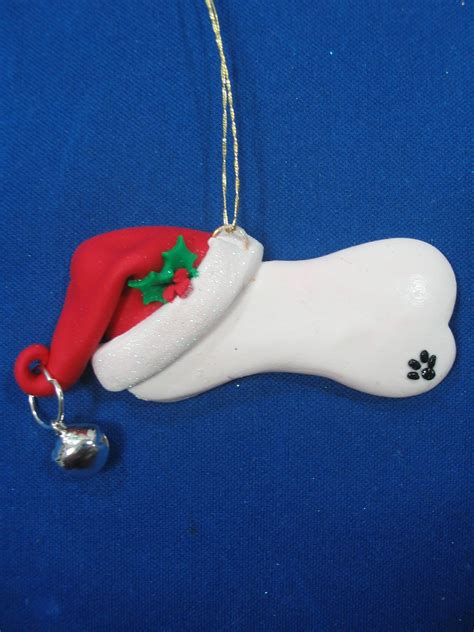 Personalized Christmas Ornament - Christmas Dog Bone — Studio 10 Arts