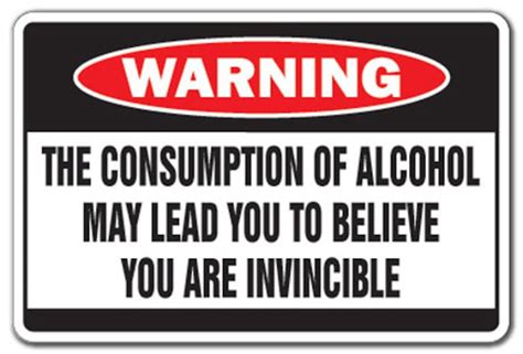 Alcohol May Lead To Warning Sign Drunk Beer Funny Etsy