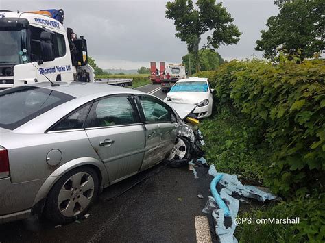 Woman Airlifted To Hospital After Four Car A458 Crash Shropshire Star